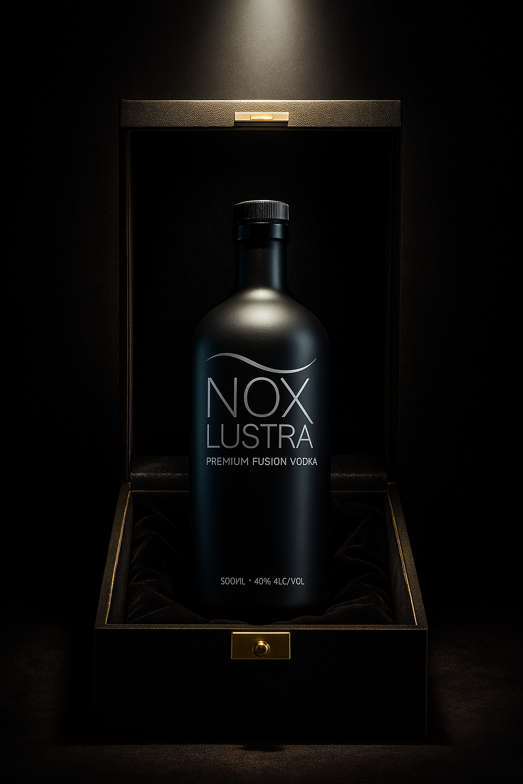 Nox Lustra Vodka — black bottle hero